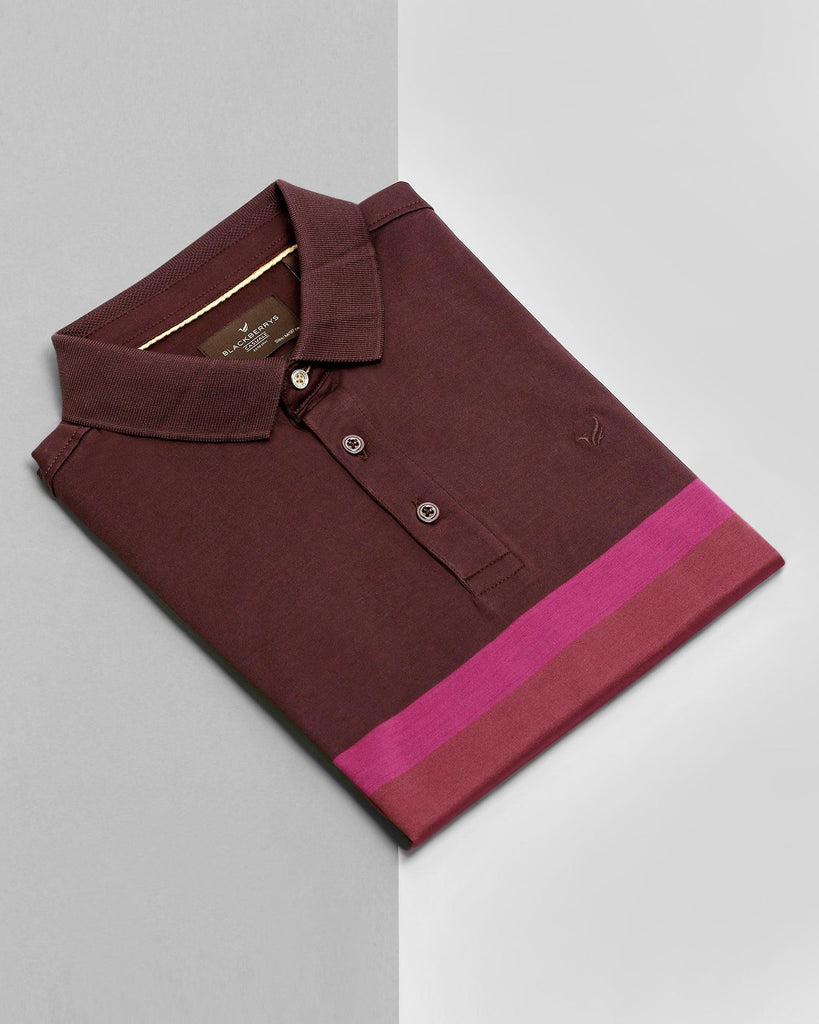 Polo Wine Striped T-Shirt - Scorpio