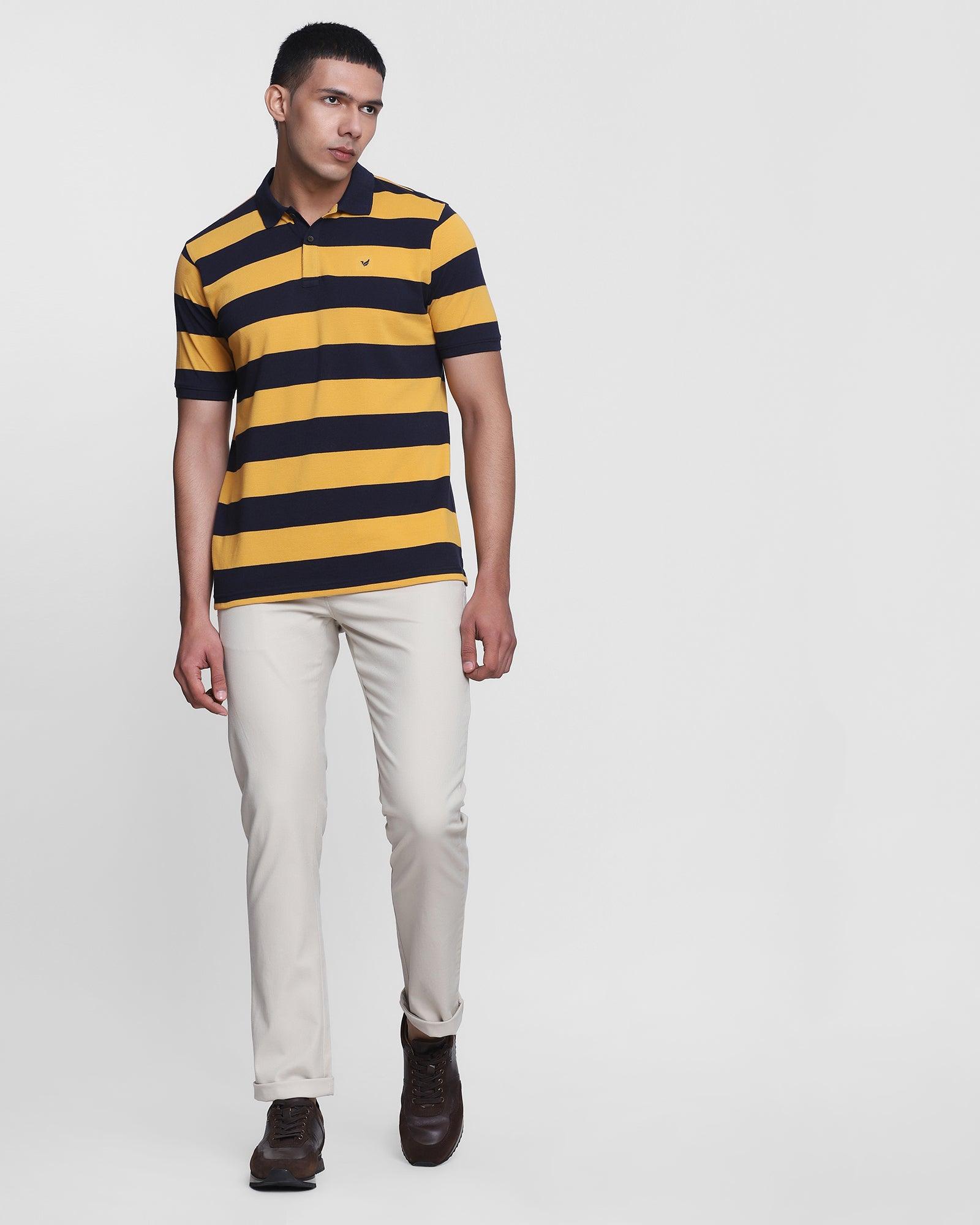 Polo Yellow Striped T Shirt - Kobe