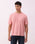 Summer Pink Crew Neck Textured T-Shirt - Rubeus