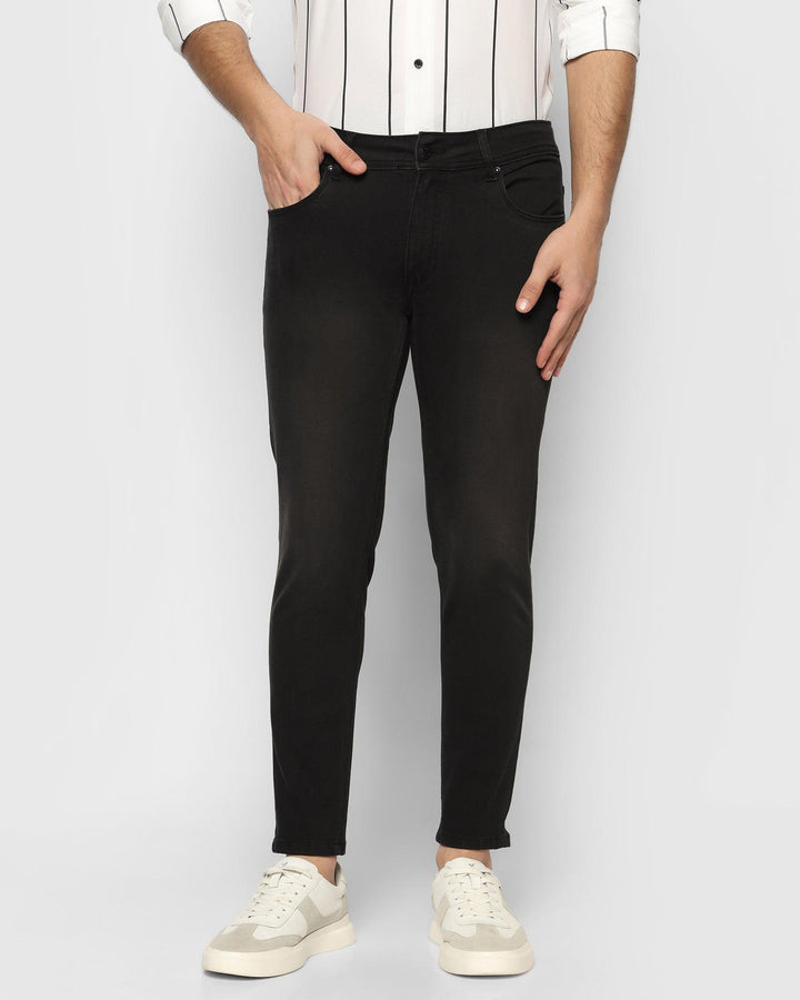 Super Clean Skinny Cropped Fiji Fit Black Jeans - Aiden