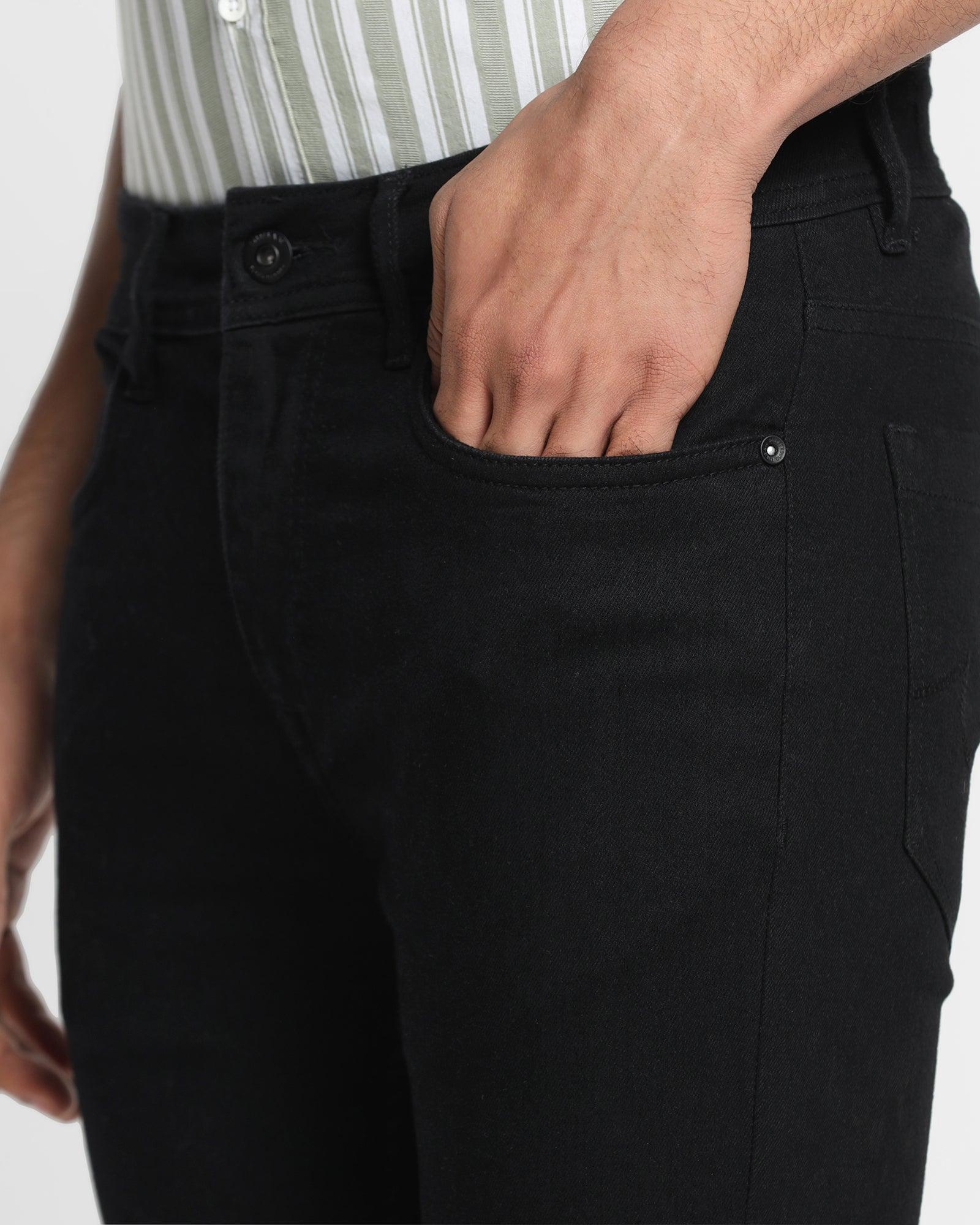 Super Clean Slim Yonk Fit Black Jeans - Asher