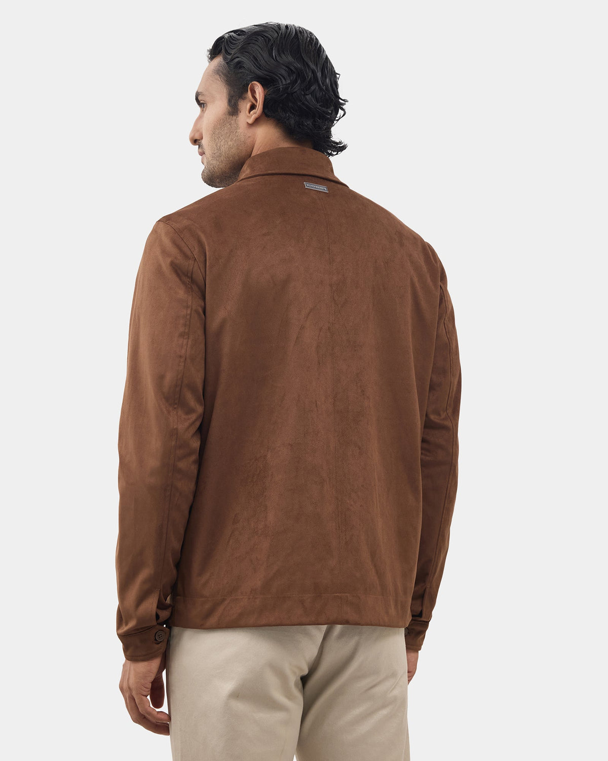 Tan Solid Zipper Jacket - Shtosh