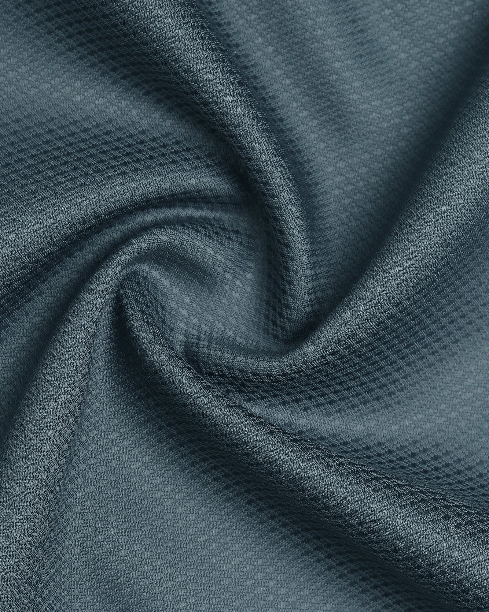 Teal Grey Unwrinkle Textured Shirt - P31