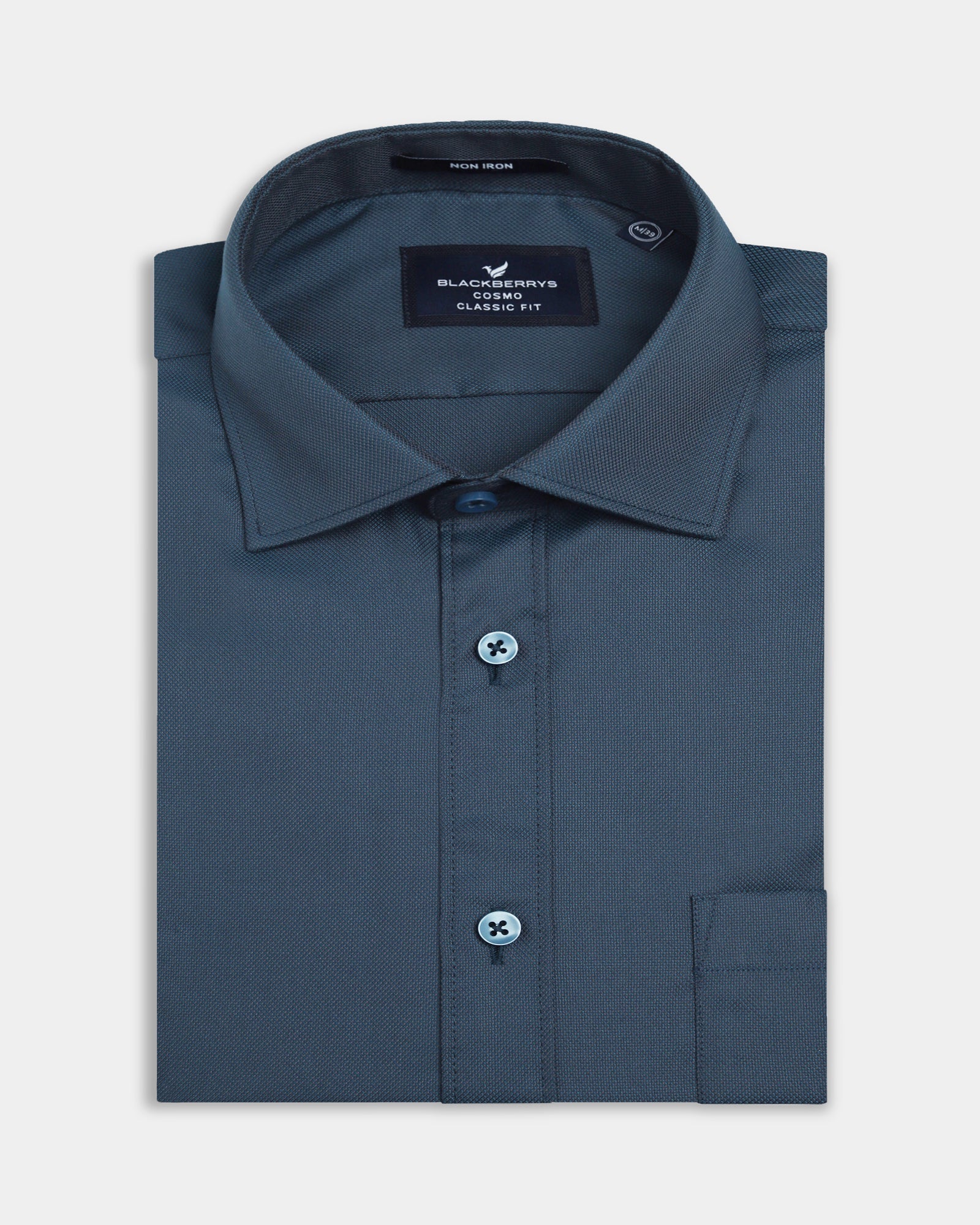 Teal Non Iron Textured Shirt - Eliot
