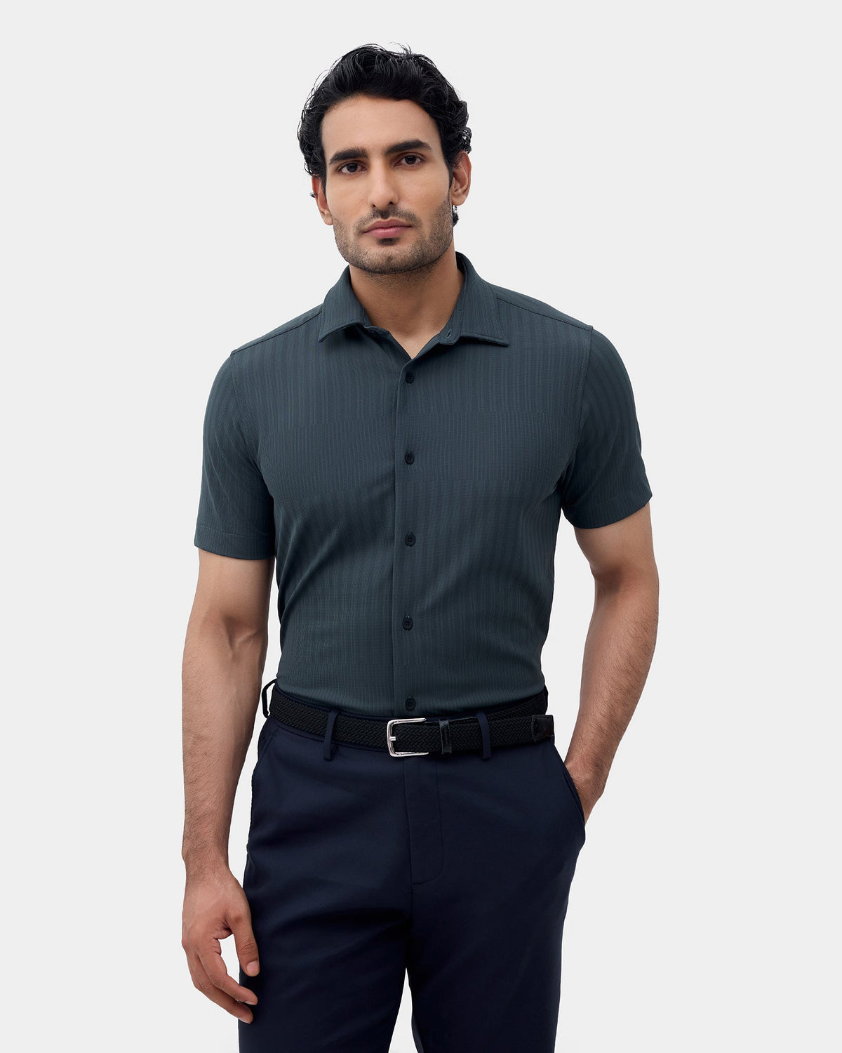 Teal Stripe Shirt - Infinix