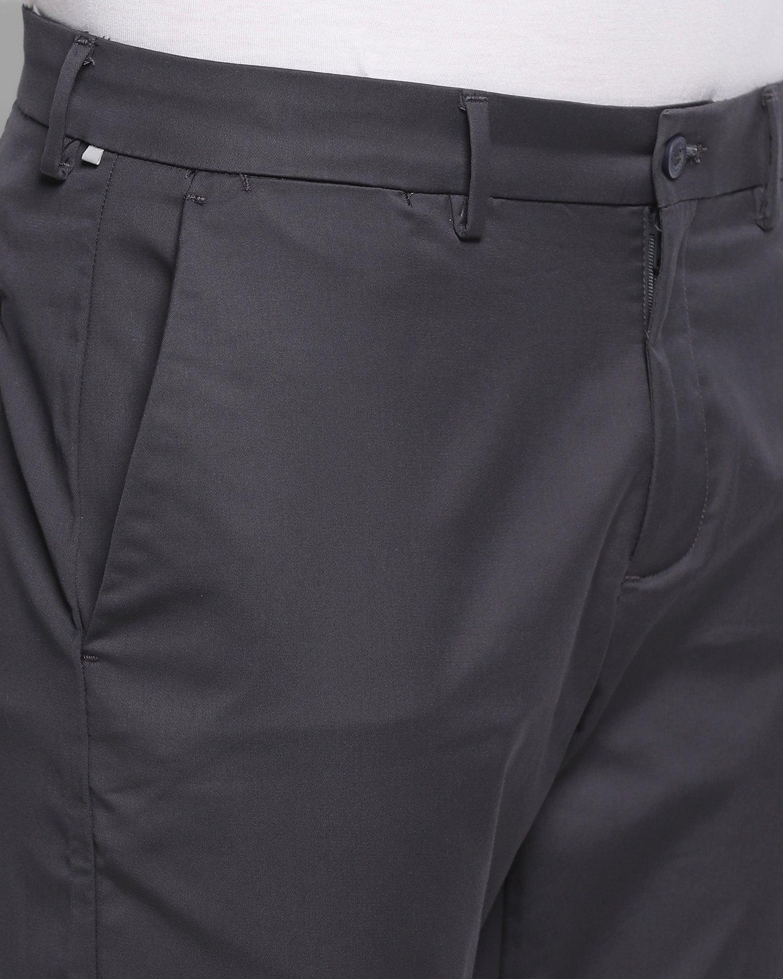 TechPro Solid Casual Khakis In Dark Grey B-95 (Nord) - Blackberrys