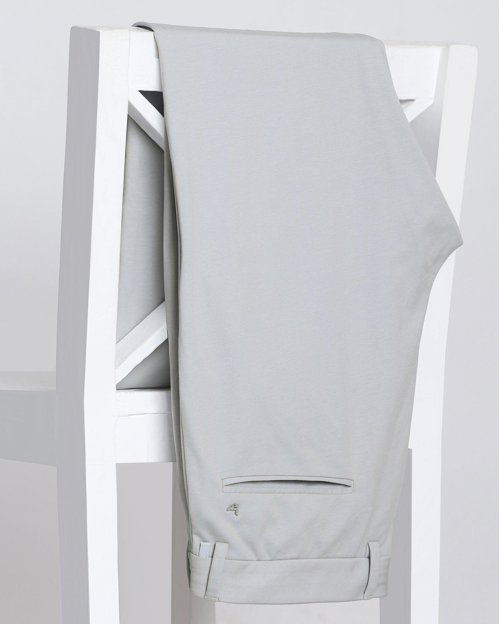 TechPro Slim Fit B-91 Casual Grey Solid Khakis - Ziea