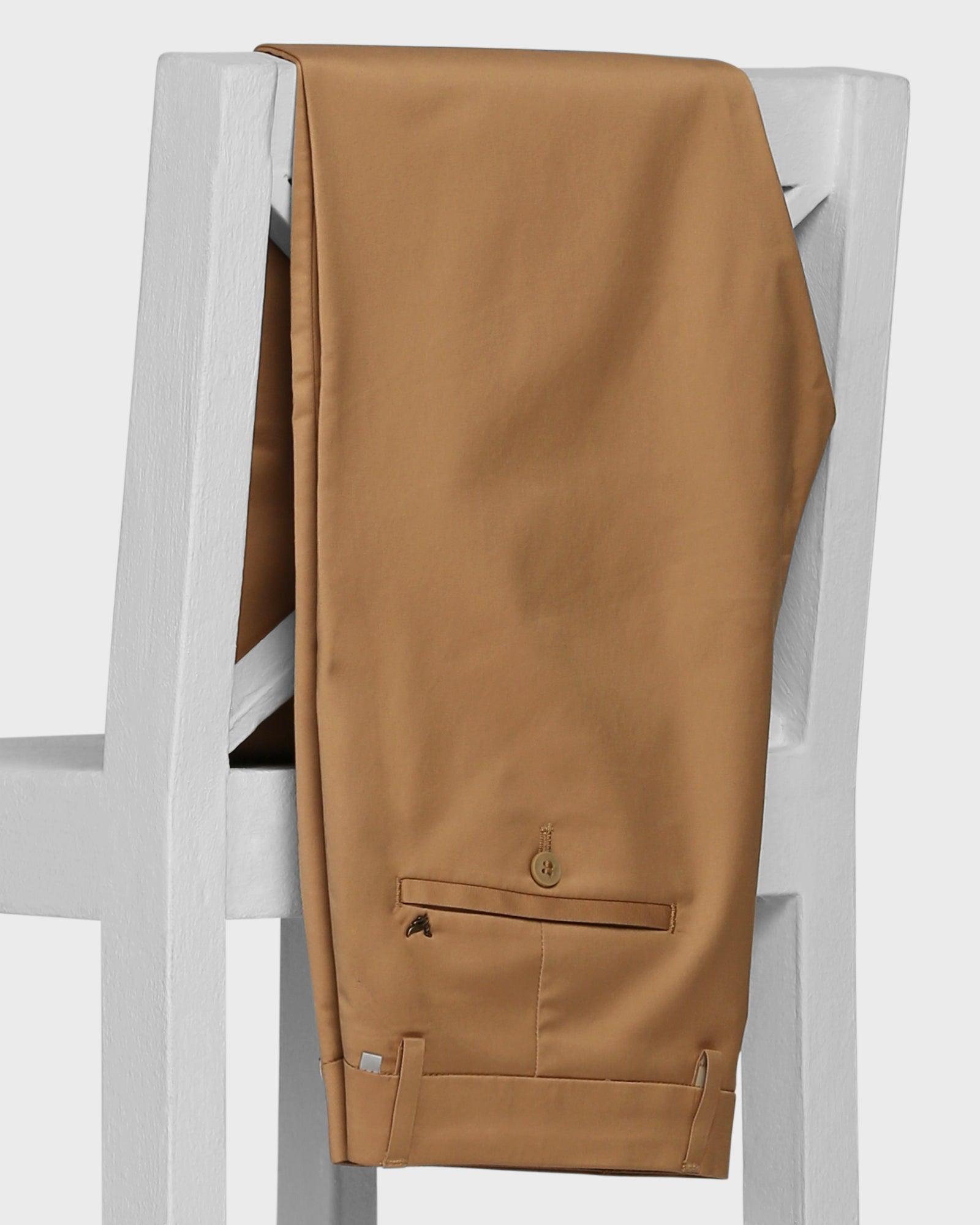 TechPro Slim Fit B-91 Casual Tan Solid Khakis - Nord