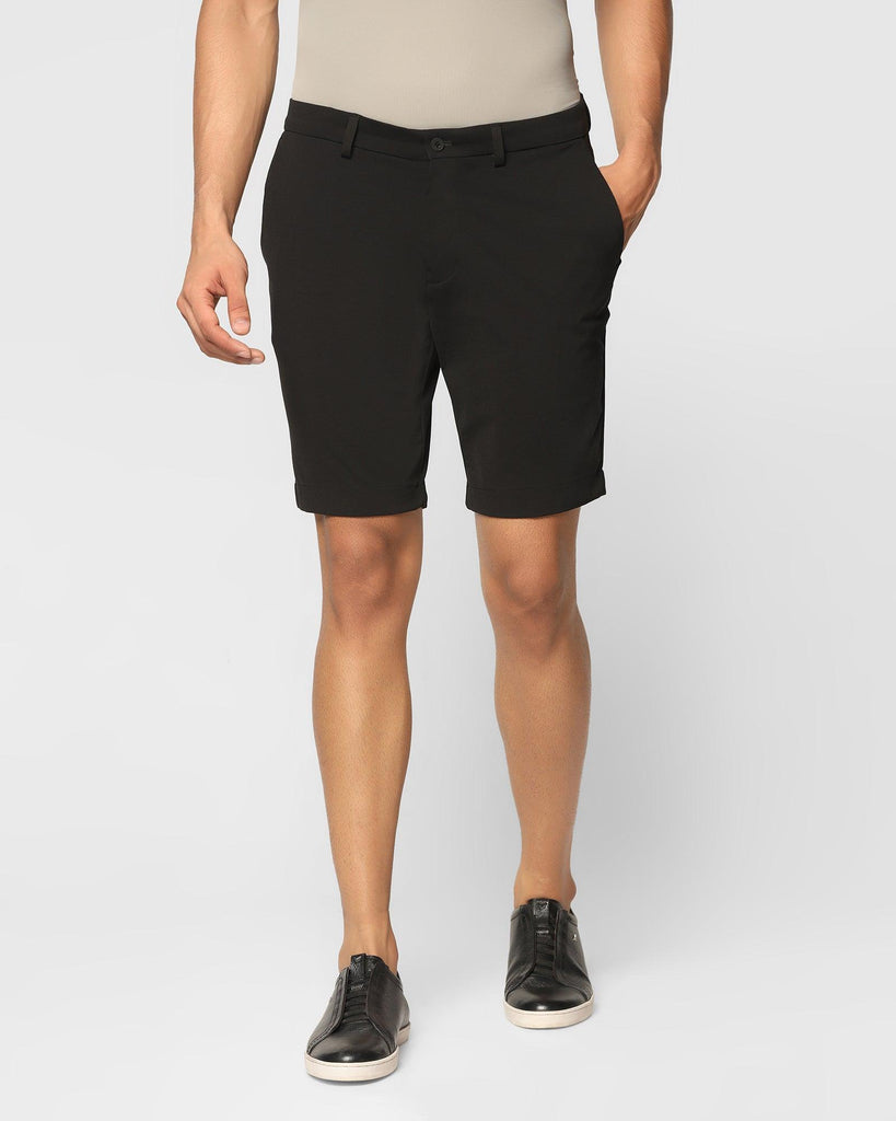 TechPro Casual Black Solid Shorts - Serry
