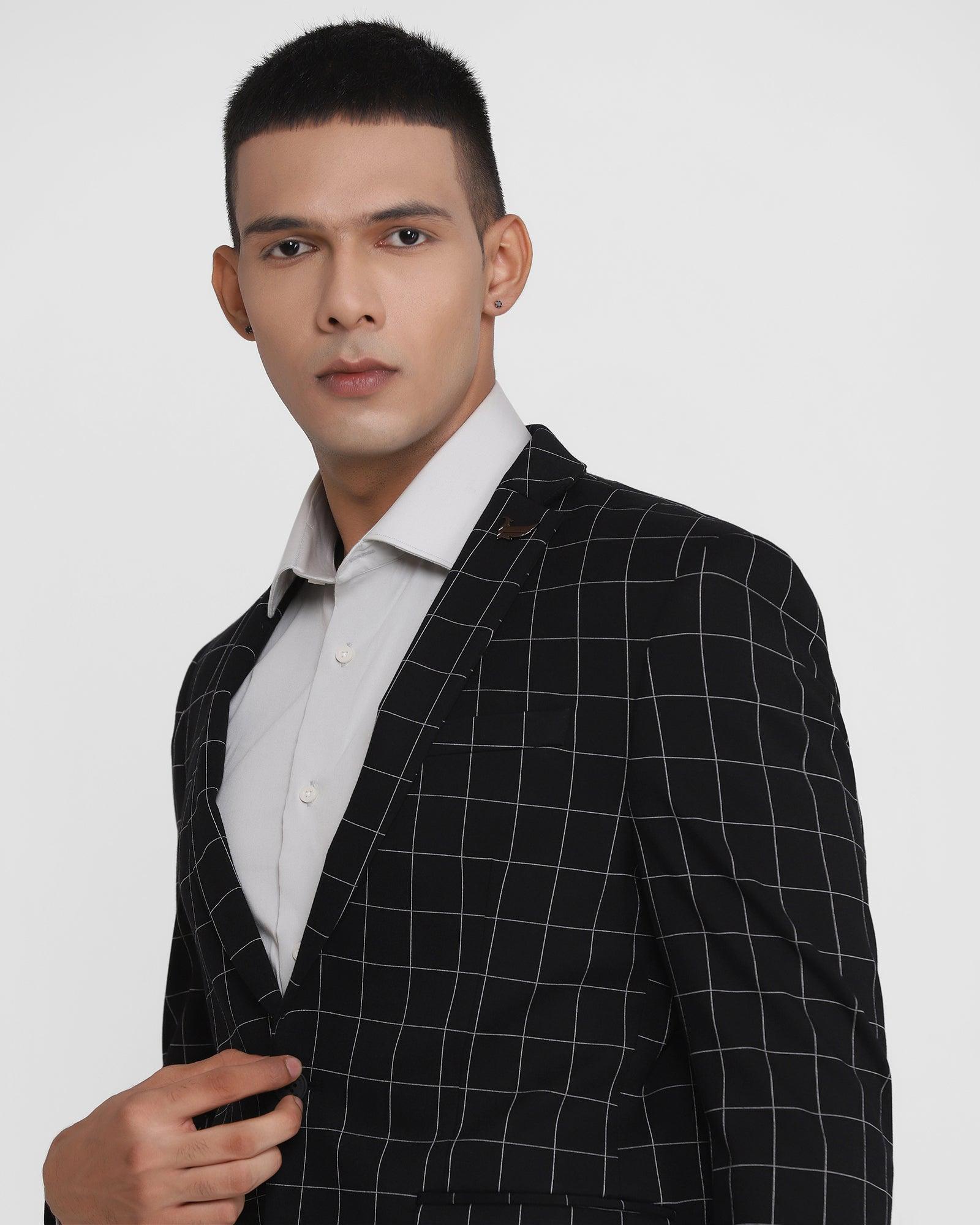 Black and Grey color Imported fabric 2 Piece Suit (with shirt) : 1829570