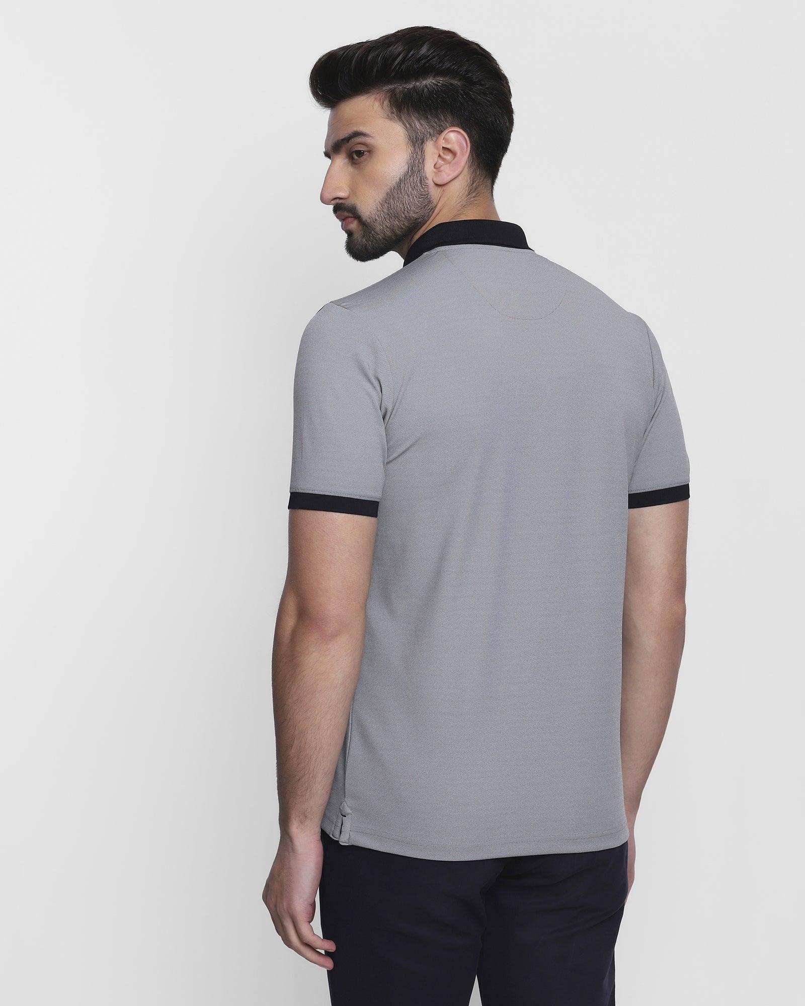 TechPro Polo Light Grey Solid T Shirt - Elite