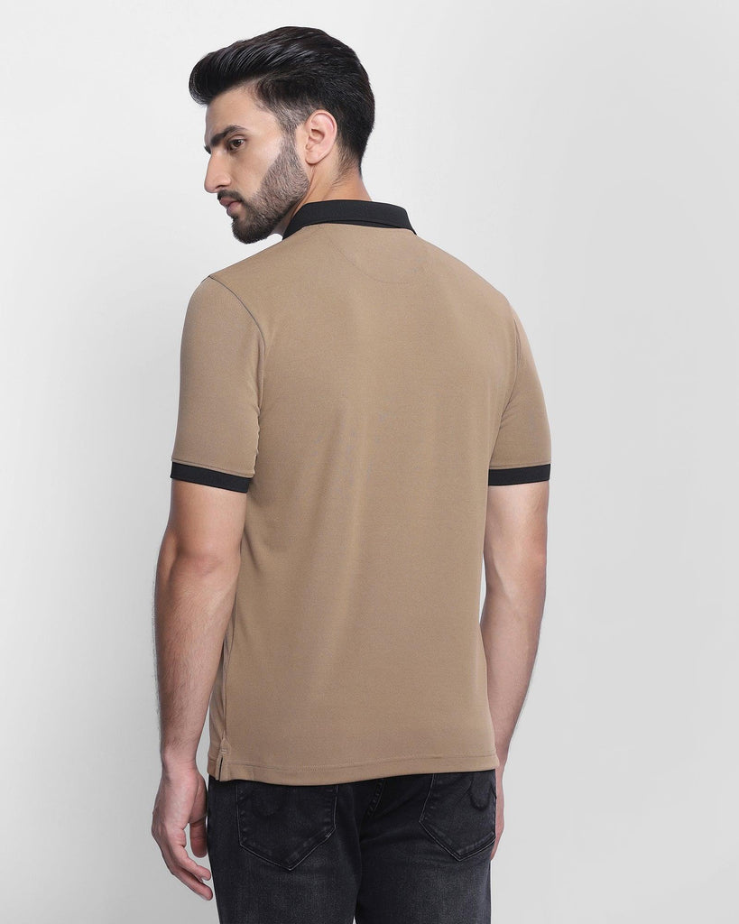 TechPro Polo Khaki Solid T-Shirt - Elite