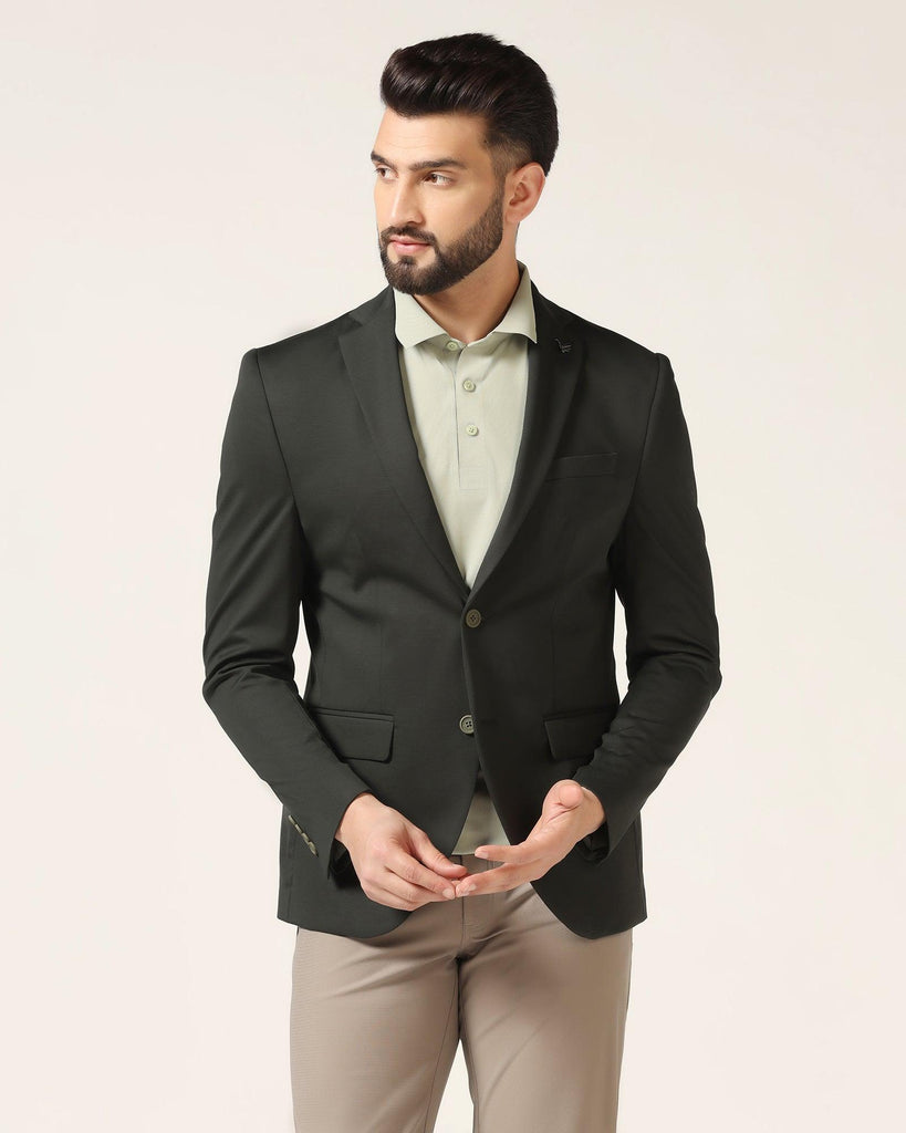 TechPro Formal Green Solid Blazer - Sein