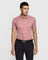 TechPro Formal Half Sleeve Pink Solid Shirt - Payback