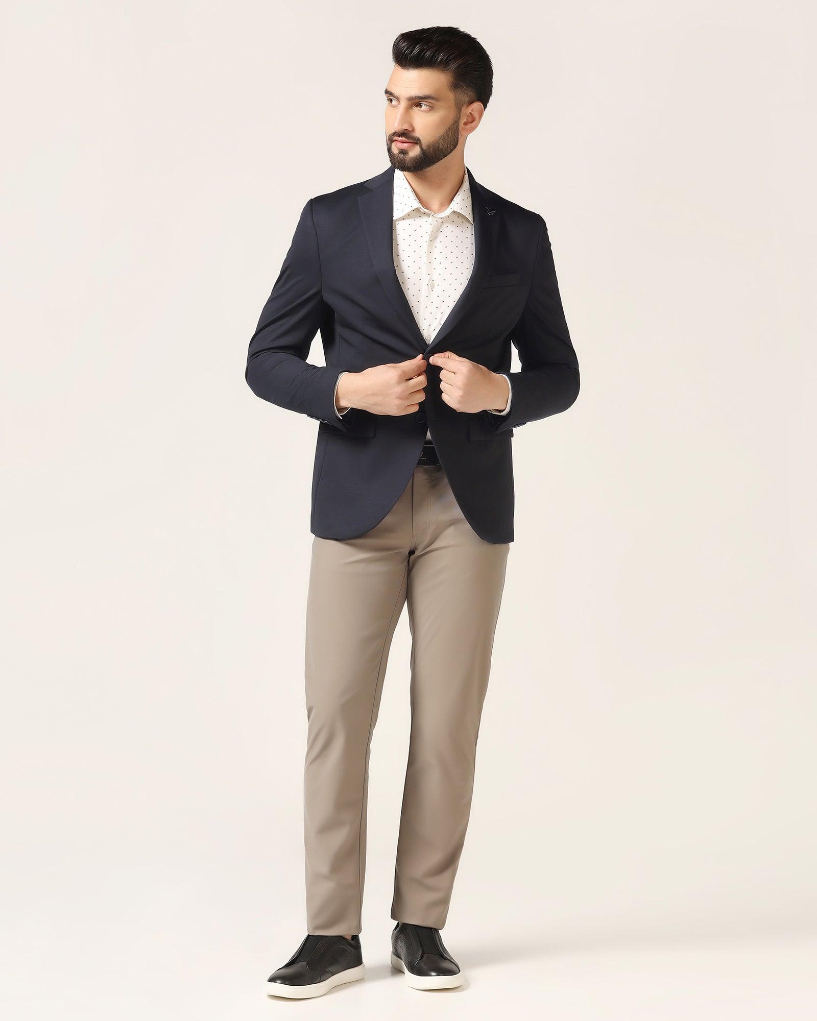 TechPro Formal Navy Solid Blazer - Sein - Blackberrys