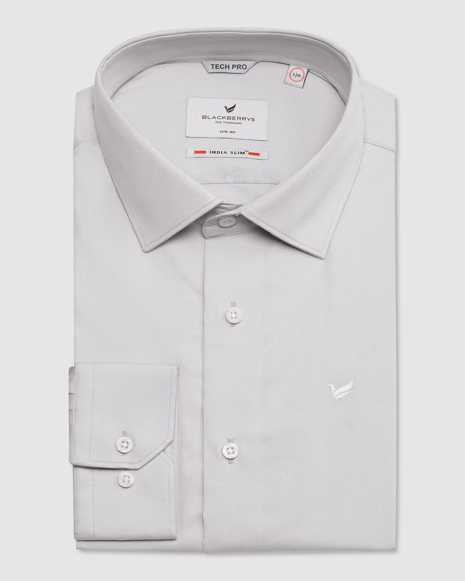 TechPro Formal Grey Solid Shirt - Nitro