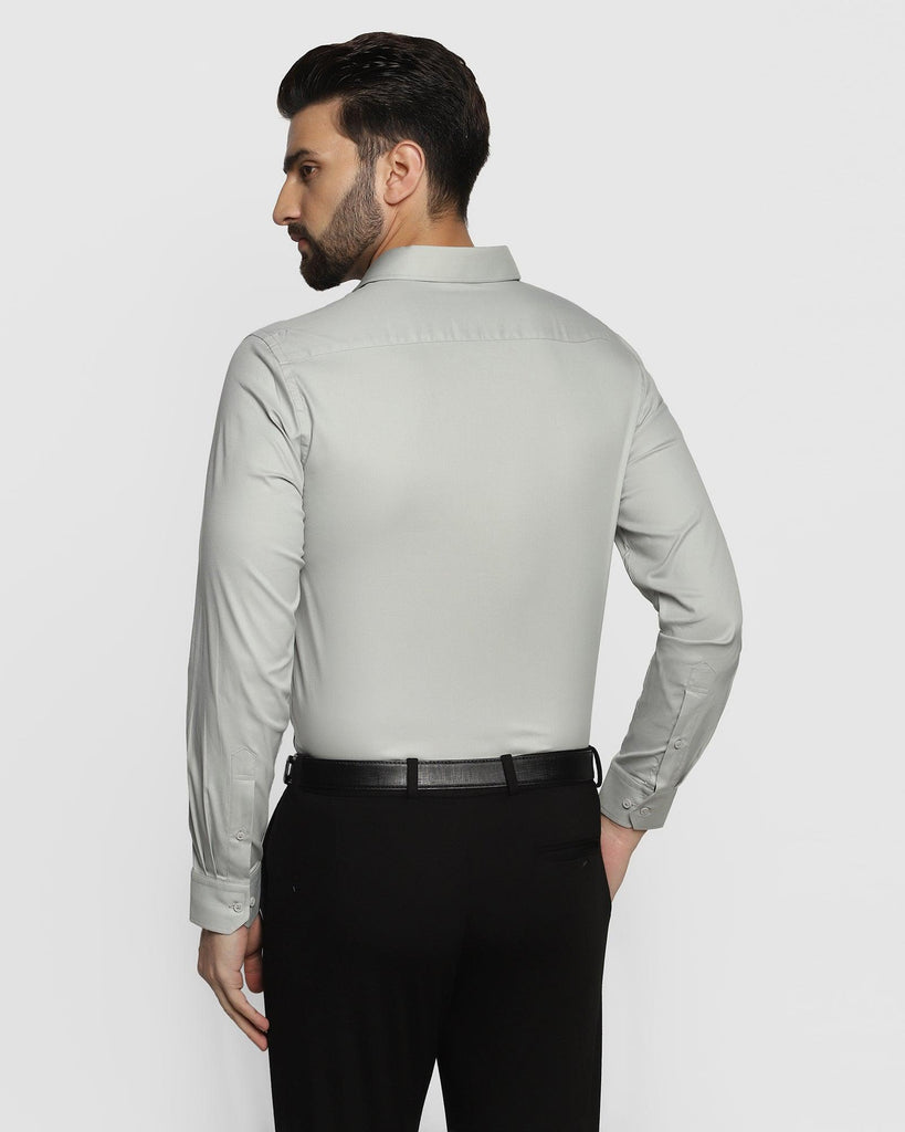 TechPro Formal Grey Solid Shirt - Tartan