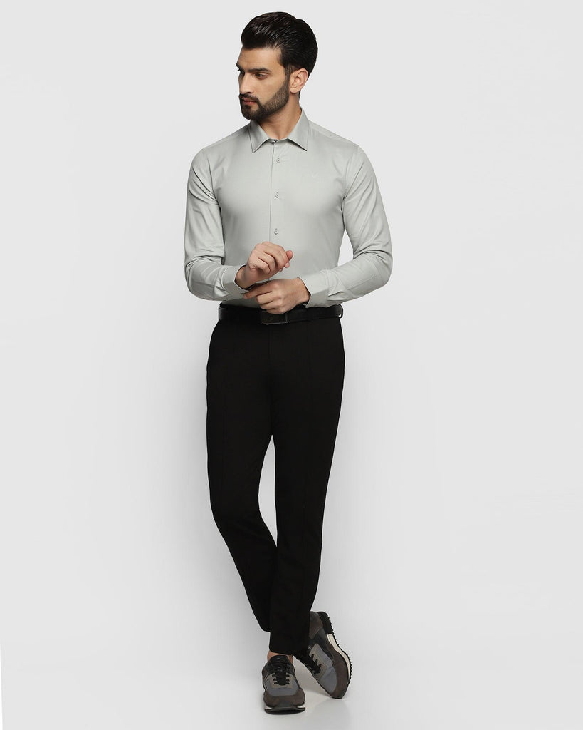 TechPro Formal Grey Solid Shirt - Tartan