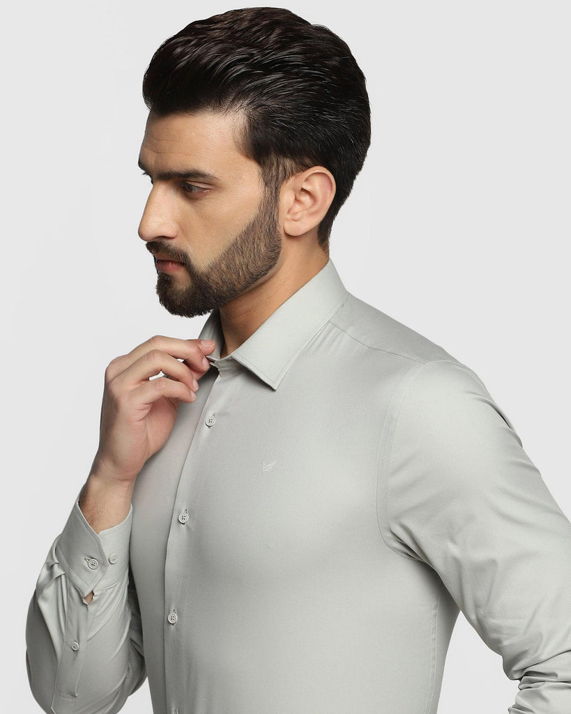 TechPro Formal Grey Solid Shirt - Tartan