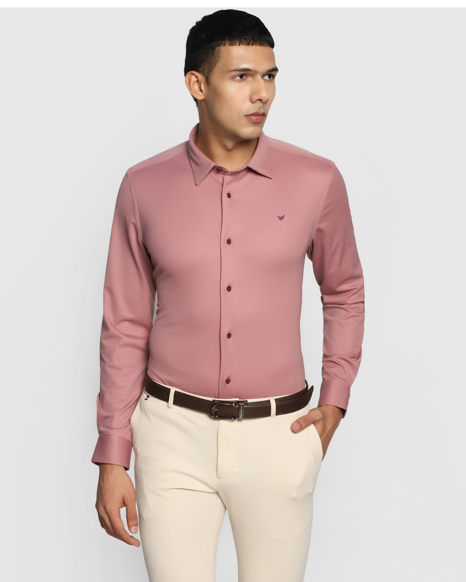 TechPro Formal Pink Solid Shirt - Payback