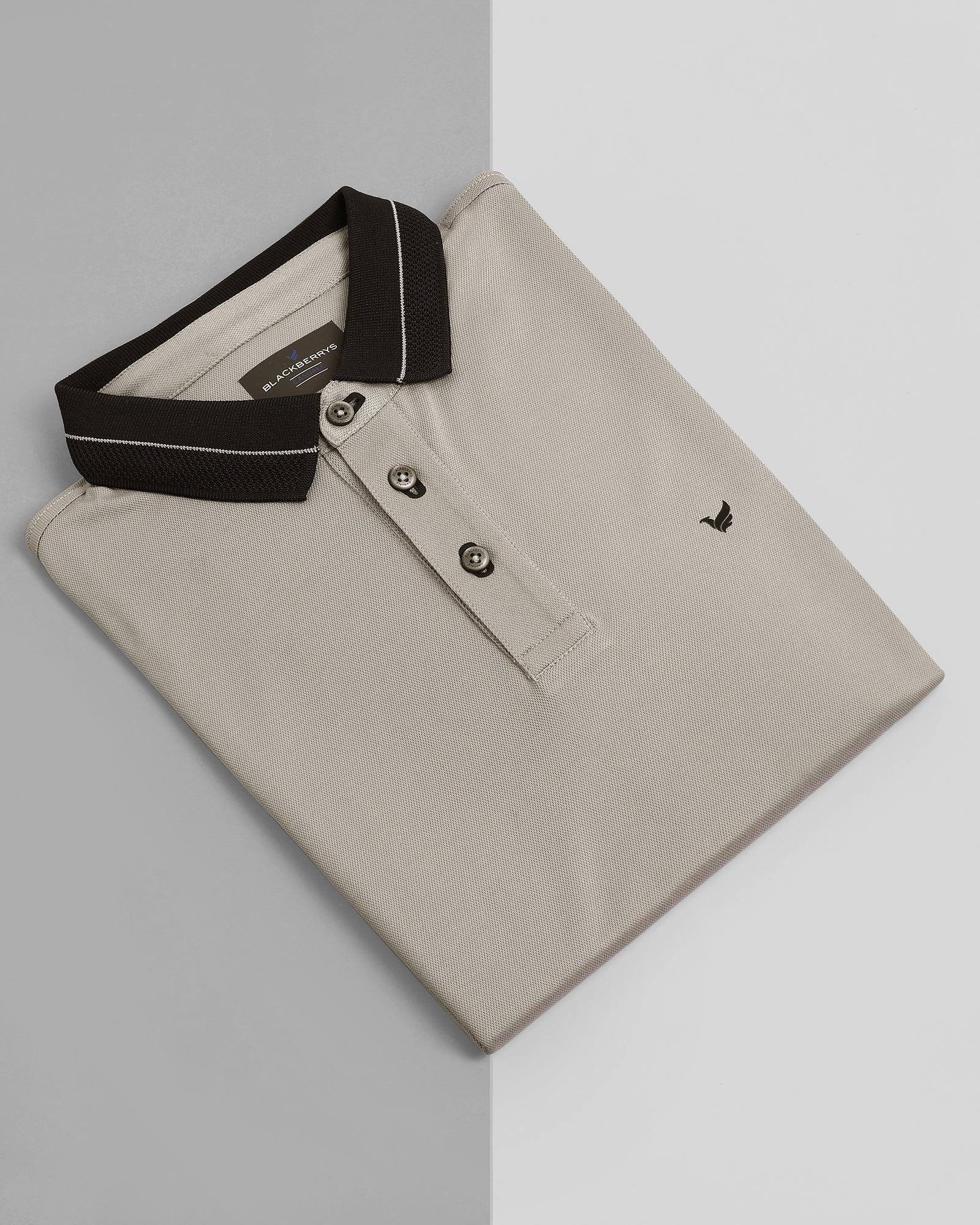 TechPro Solid Polo T Shirt In Ash Grey (Susan) - Blackberrys