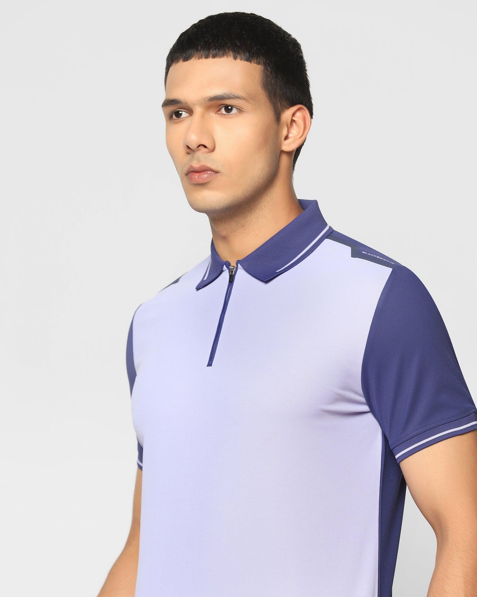 TechPro Polo Dark Purple Solid T Shirt - Forward