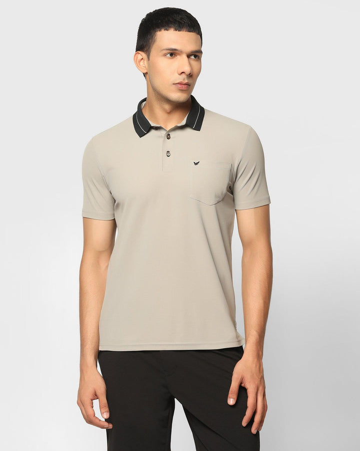 TechPro Polo Grey Solid T-Shirt - Susan