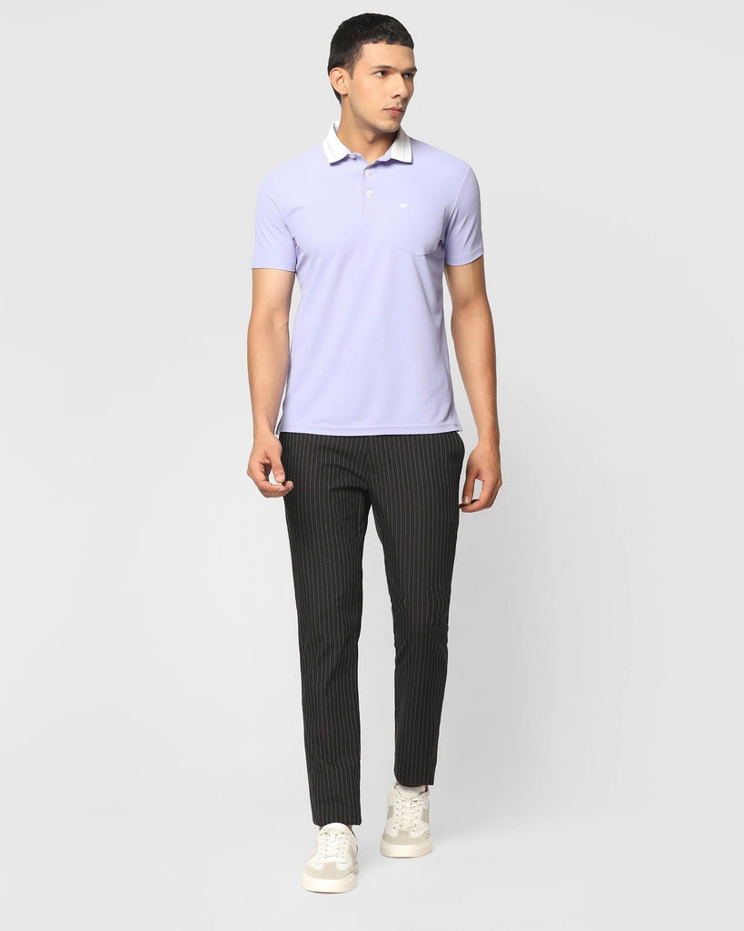 TechPro Polo Lilac Purple Solid T-Shirt - Susan