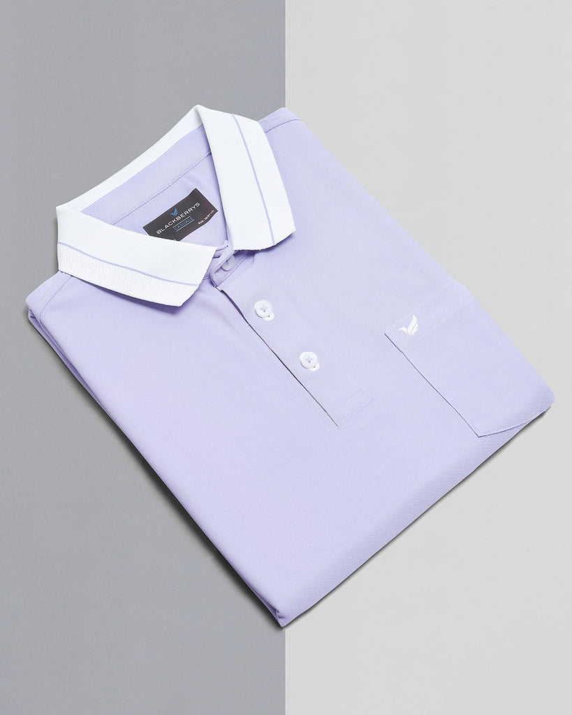 TechPro Polo Lilac Purple Solid T-Shirt - Susan