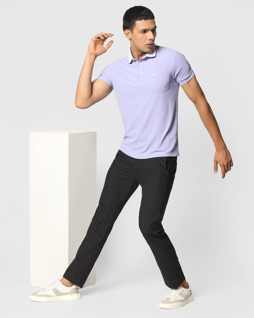 TechPro Polo Lilac Purple Solid T-Shirt - Susan