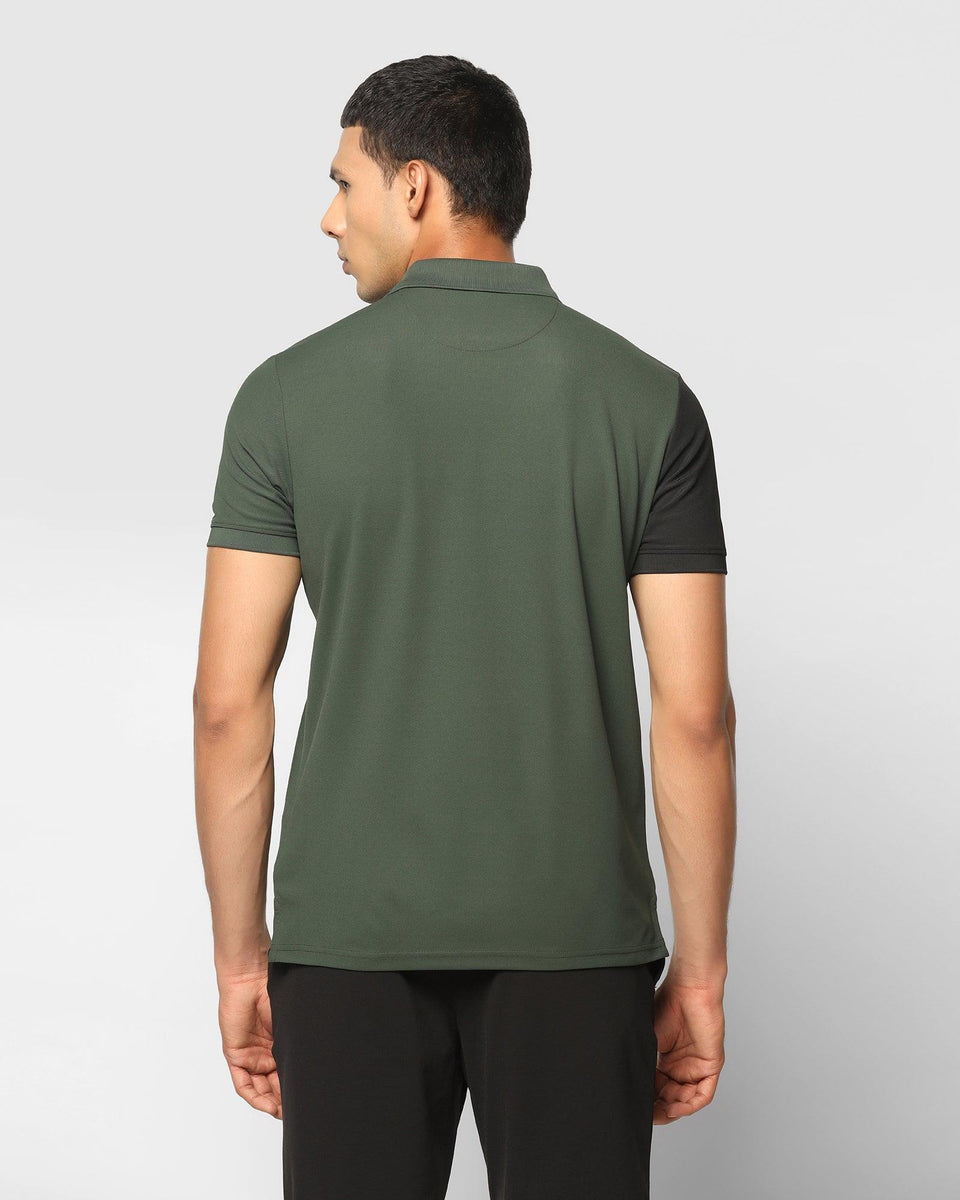 TechPro Polo T Shirt In Olive (Crypto)