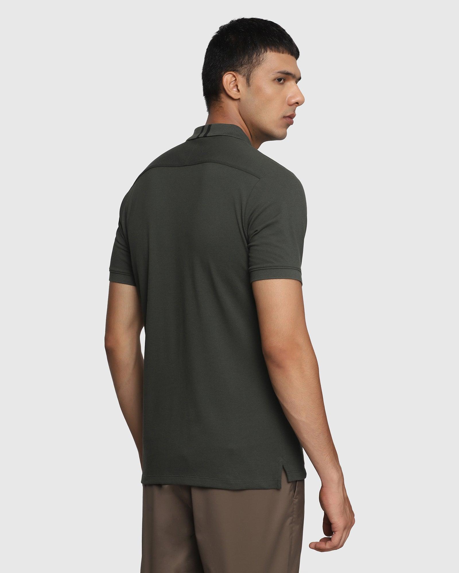 TechPro Polo Olive Solid T Shirt - Luke