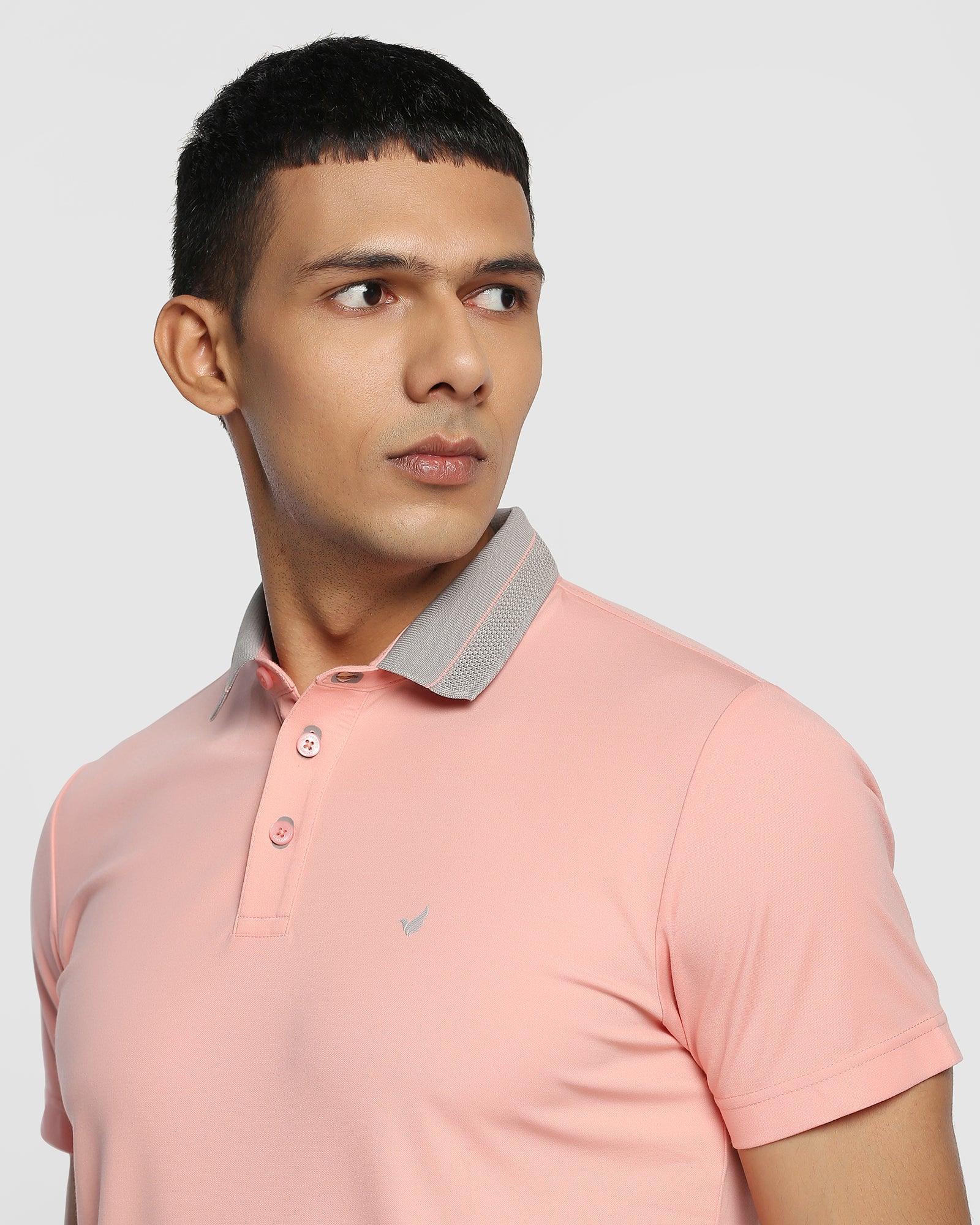 TechPro Polo Pink Solid T Shirt - Susan