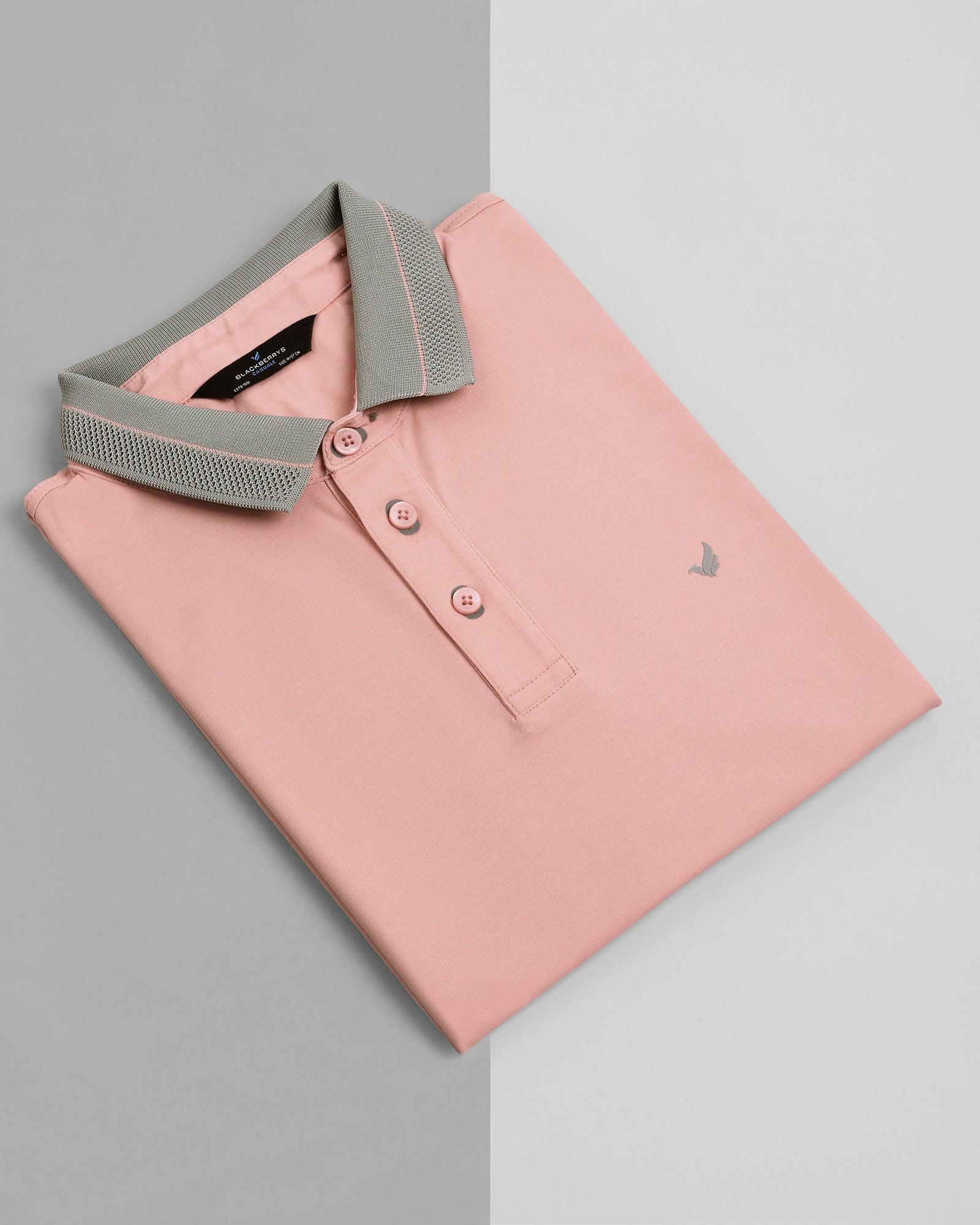 TechPro Polo Pink Solid T Shirt - Susan