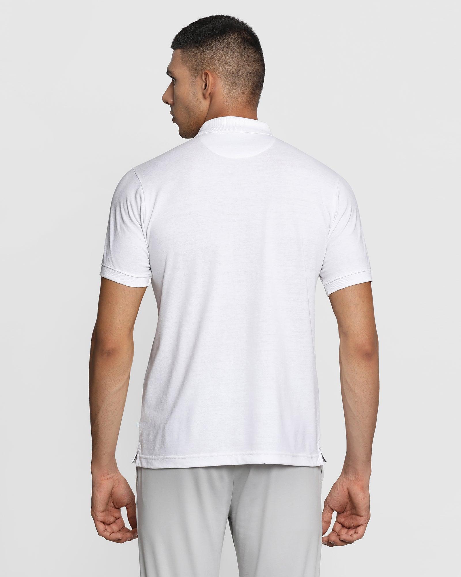 TechPro Polo White Solid T Shirt - Noah