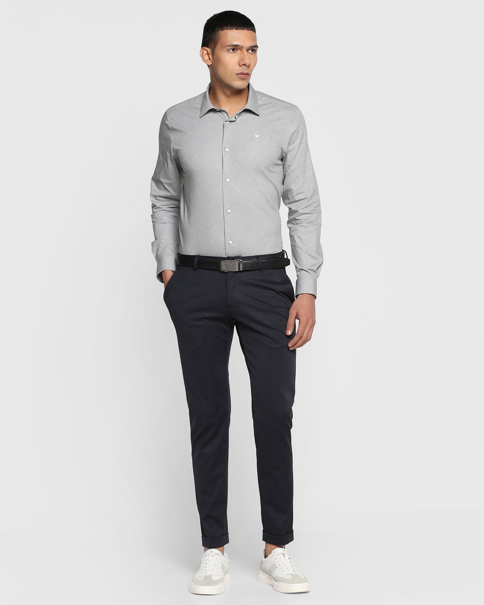 Buy Men's Aristo Ash Grey Shirt Online | SNITCH