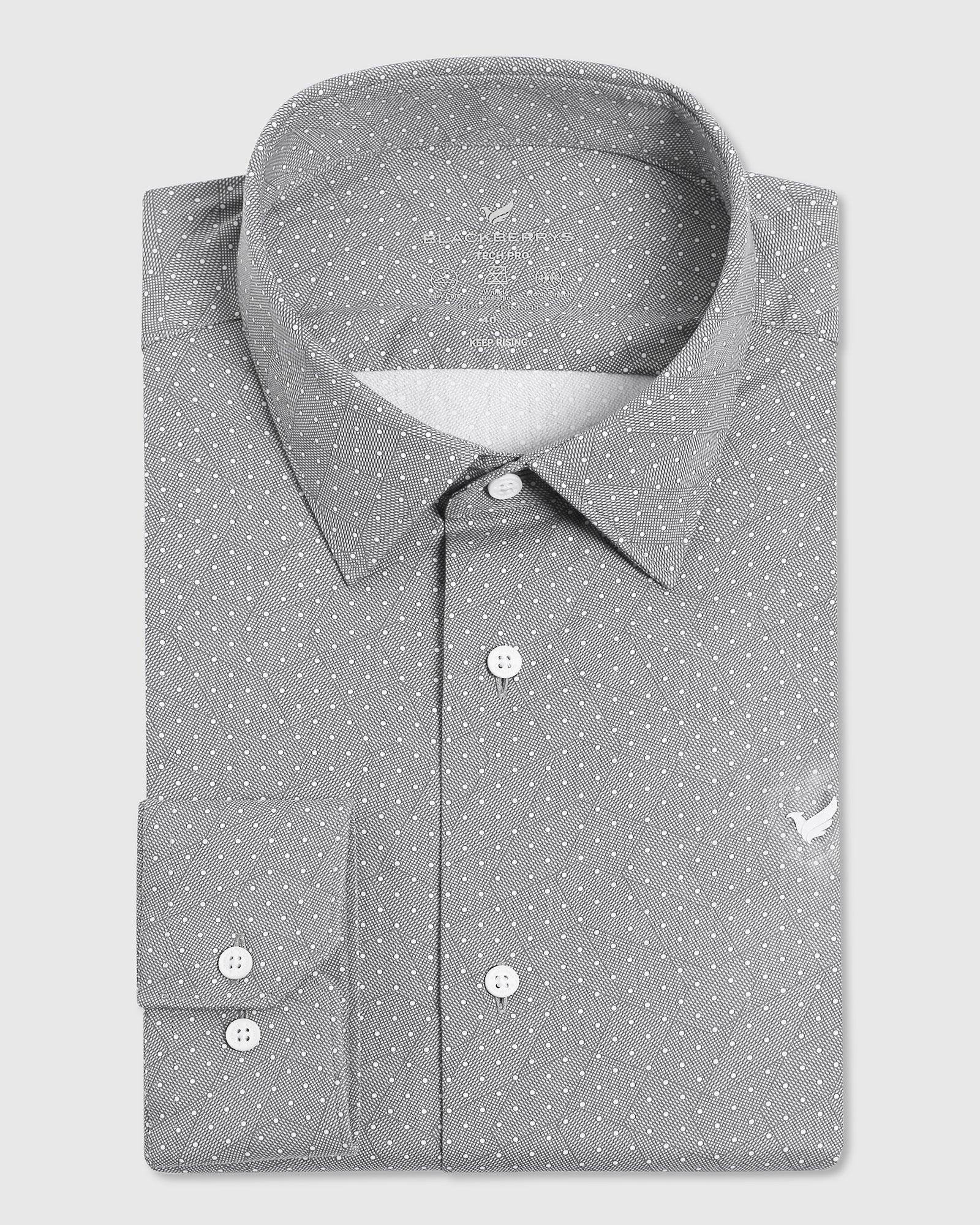TechPro Formal Grey Printed Shirt - Bradley