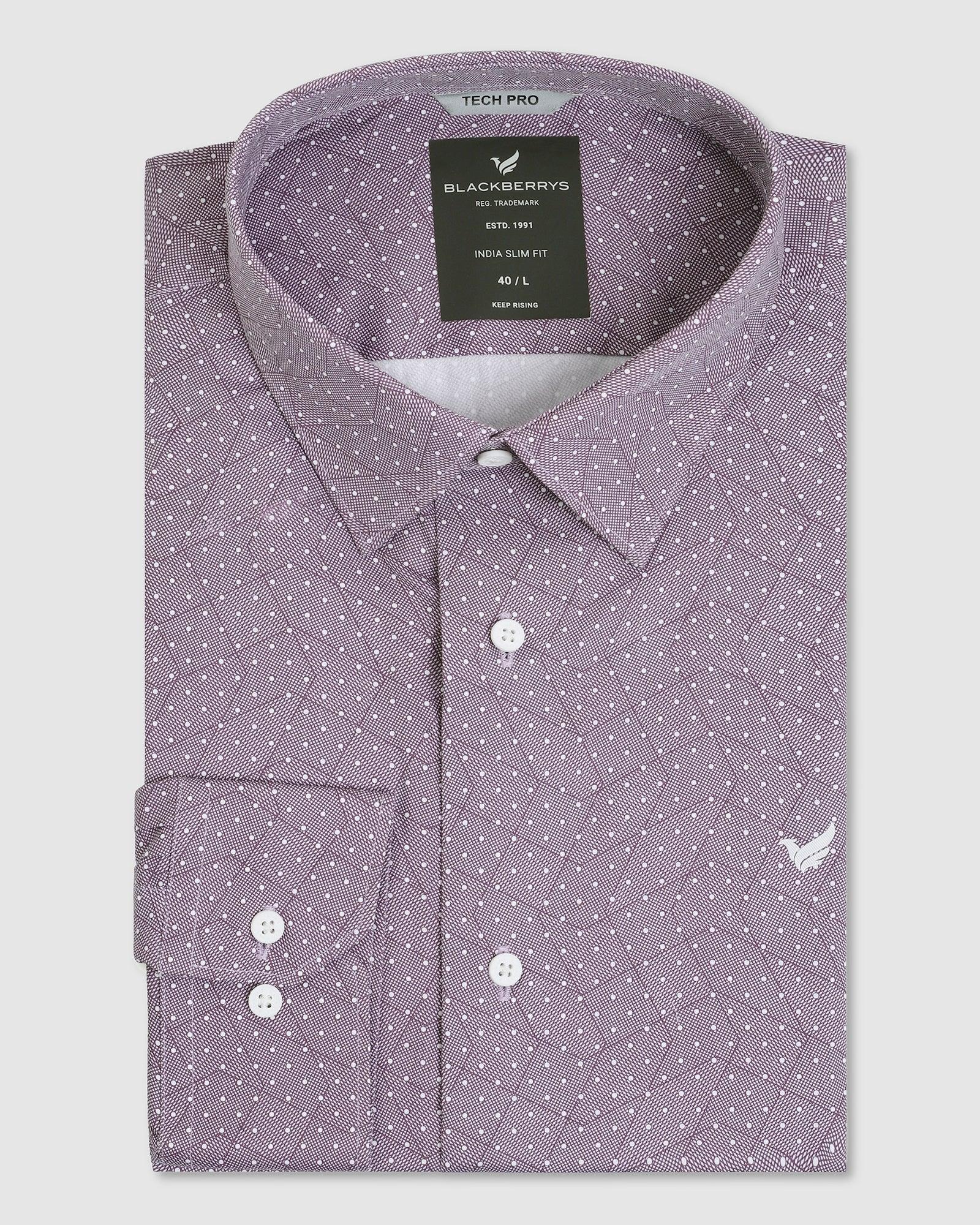TechPro Formal Lilac Printed Shirt - Bradley