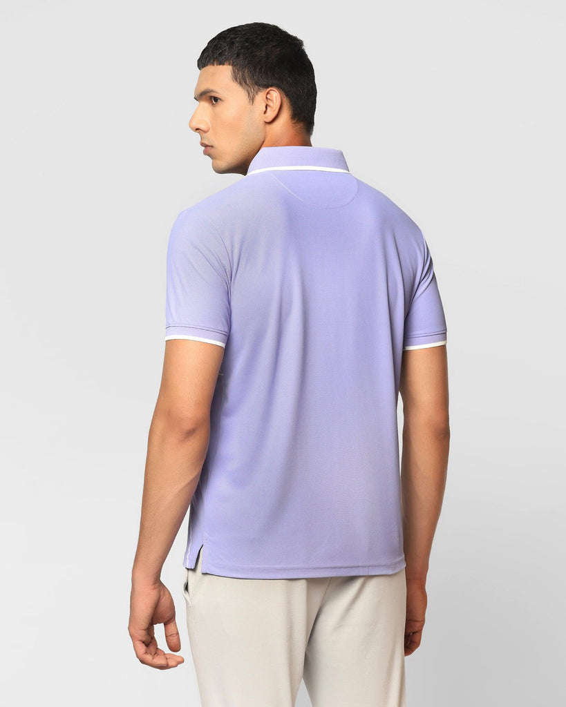 TechPro Polo Lilac Purple Printed T-Shirt - Cross