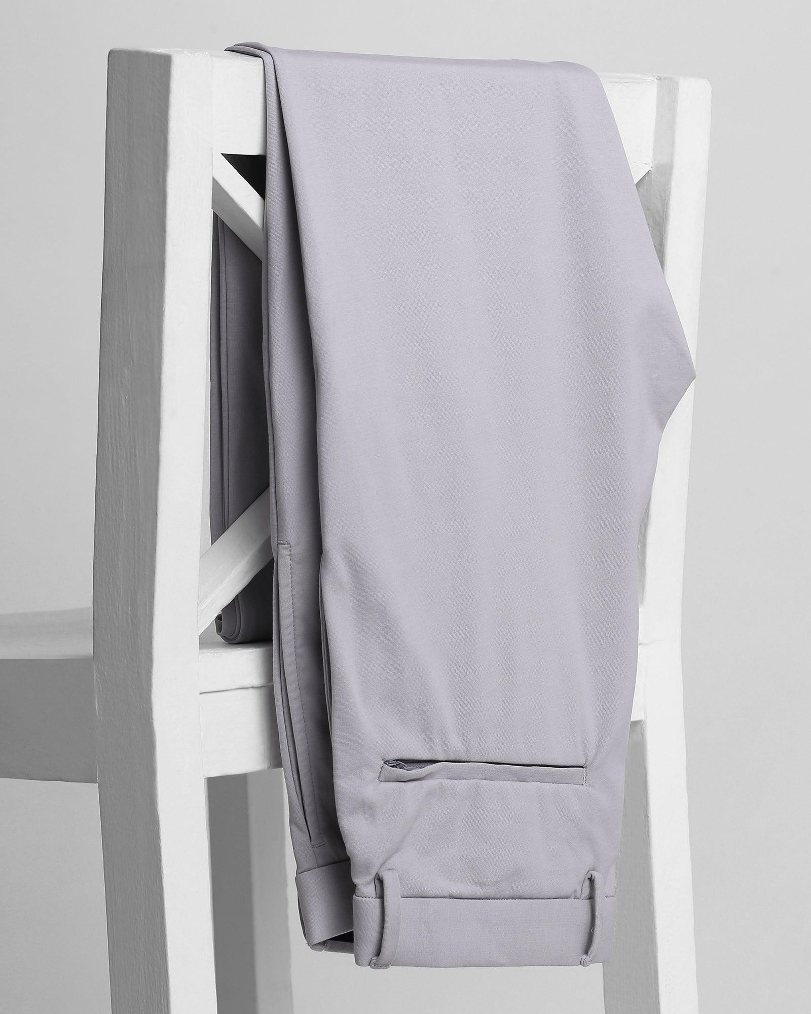 TechPro Slim Fit B-91 Casual Grey Solid Khakis - Siea