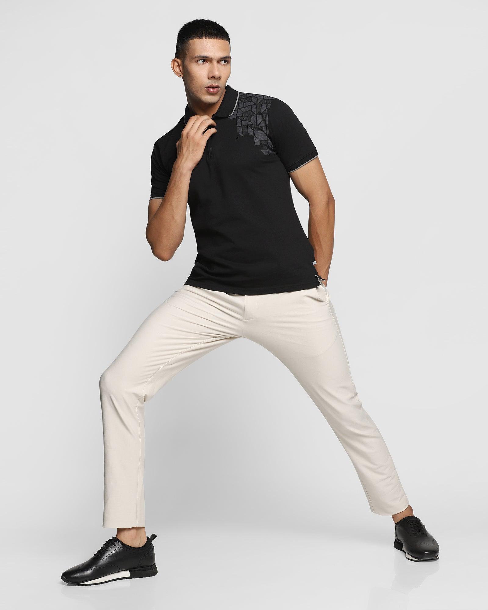 TechPro Stripe Casual Khakis In Beige Phoenix Fit (Whirl) - Blackberrys