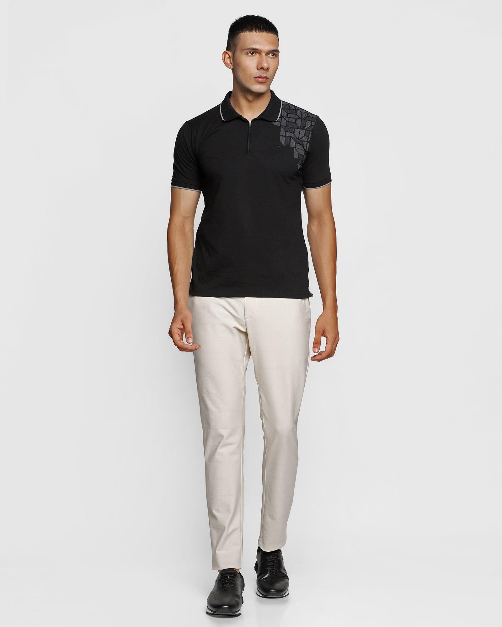 TechPro Stripe Casual Khakis In Beige Phoenix Fit (Whirl) - Blackberrys