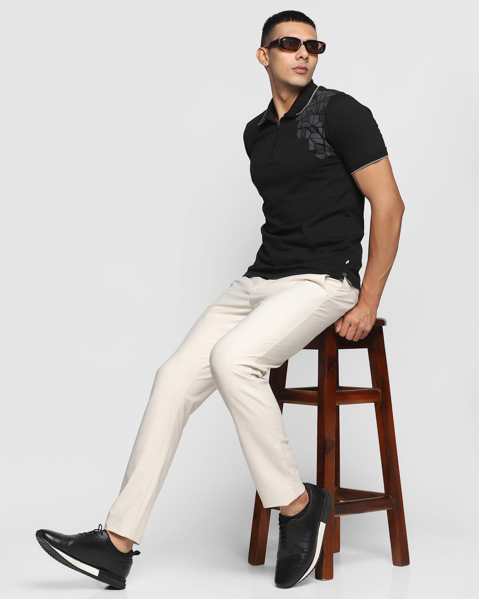 TechPro Stripe Casual Khakis In Beige Phoenix Fit (Whirl) - Blackberrys