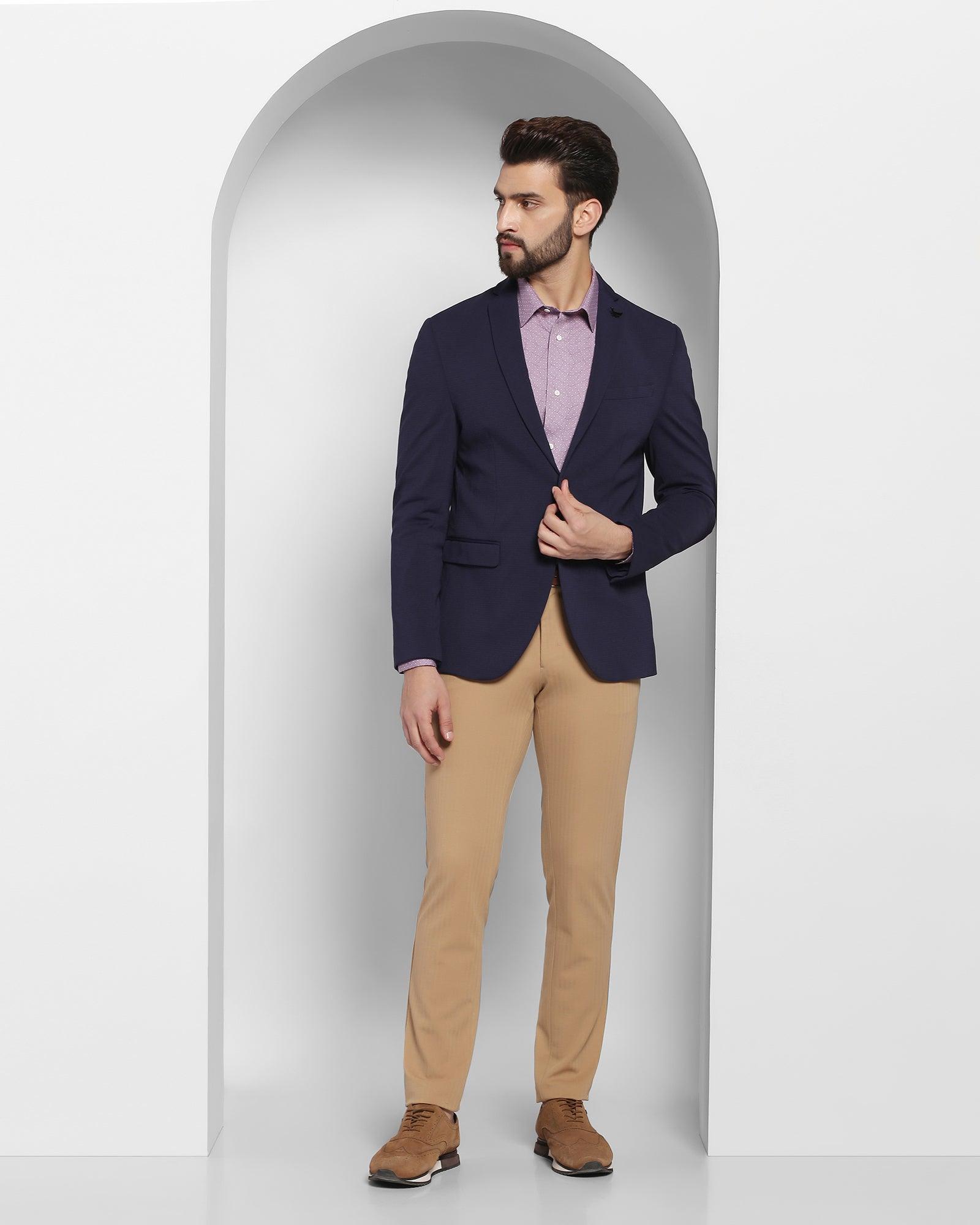 TechPro Stripe Formal Blazer In Navy (Tanner) - Blackberrys