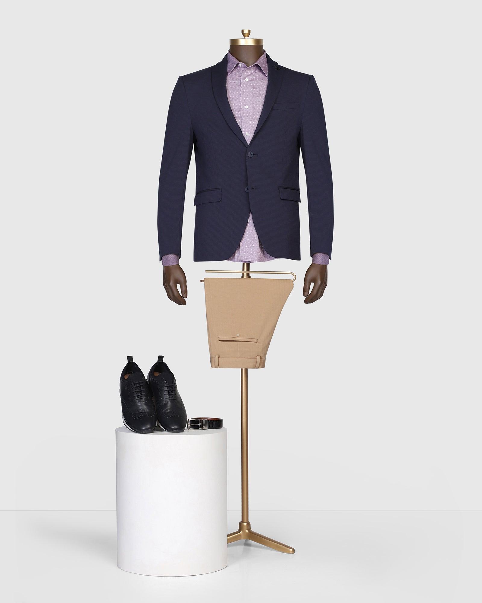 TechPro Stripe Formal Blazer In Navy (Tanner) - Blackberrys