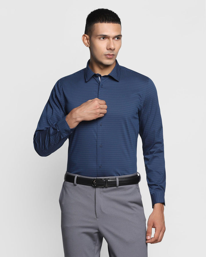 TechPro Formal Navy Striped Shirt - Colson