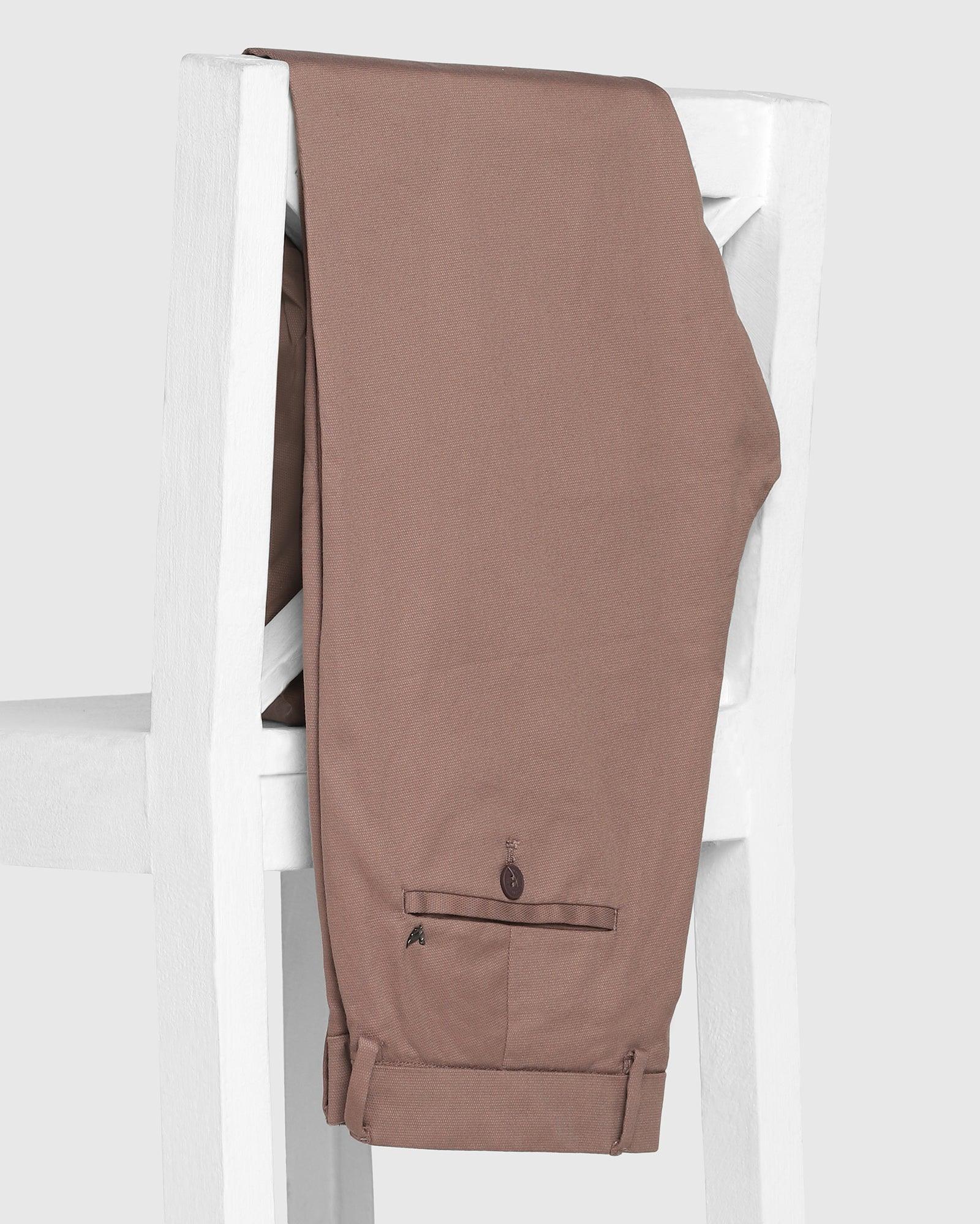 TechPro Slim Fit B-91 Casual Dusty Pink Textured Khakis - Hoag