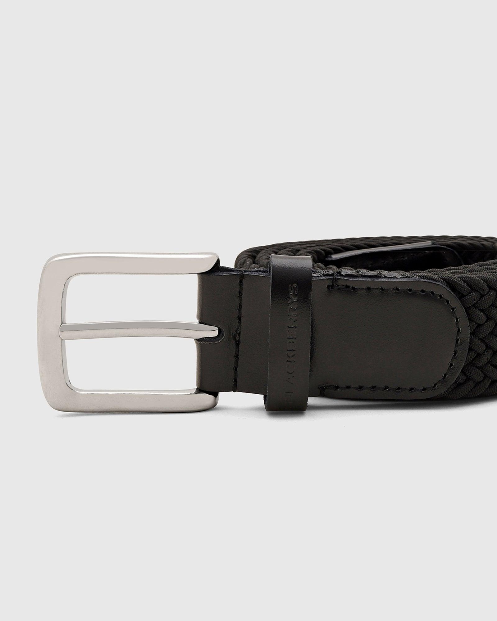 TechPro Textured Elastic Belt In Black (Salyer) - Blackberrys