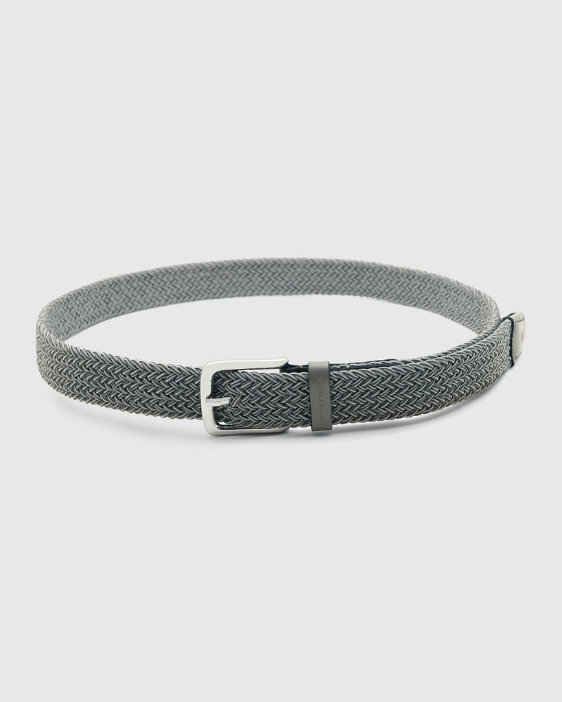 Elastic Grey Textured Belt - Salyer