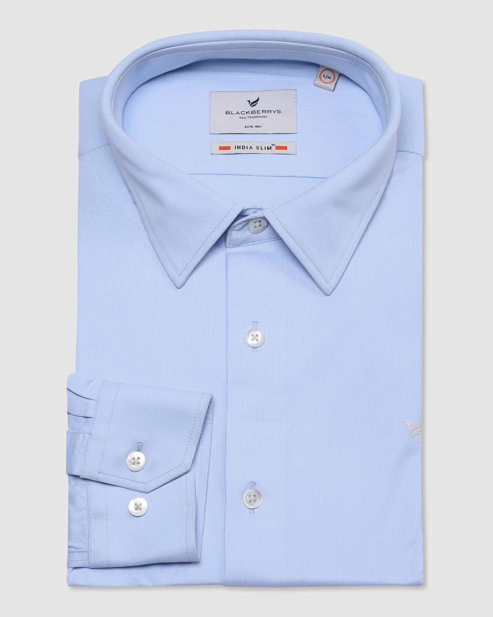 TechPro Formal Blue Textured Shirt - Proton
